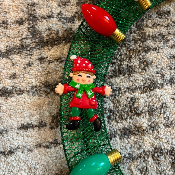 Christmas holiday wreath black white brown kids red green handmade homemade 18” - Picture 5 of 7